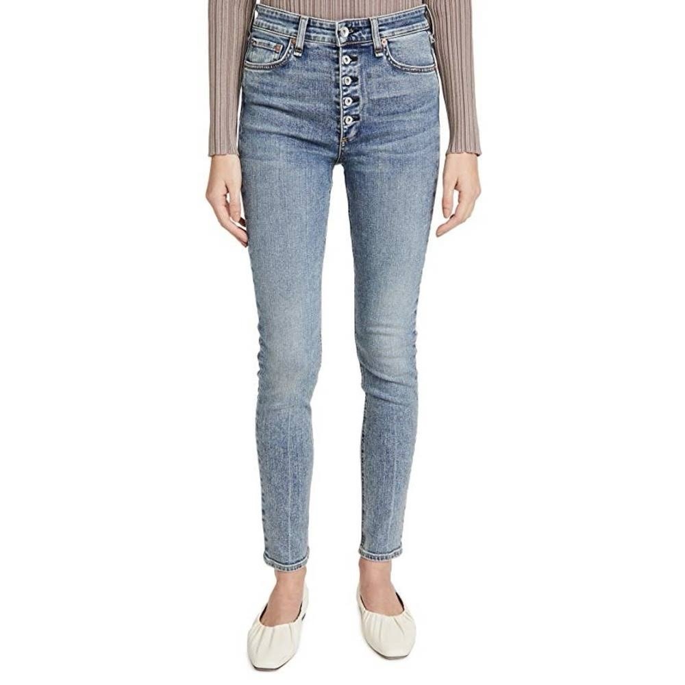 RAG & BONE
Nina faded high-rise skinny jeans